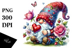 Detailed Valentines Gnome Hat PNG Product Image 1
