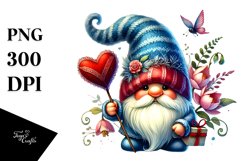 Detailed Valentines Gnome Hat PNG Product Image 1
