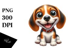 Crazy Looking Beagle Sitting Clipart Product Image 1