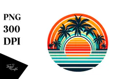Retro Tropical Rainbow Sunset, 20 oz Tumbler Product Image 1