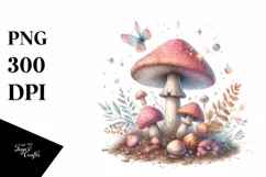 Magical Mushroom,Watercolor PNG Product Image 3