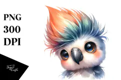 Energetic Parrot with Cool Haircut, PNG Product Image 1