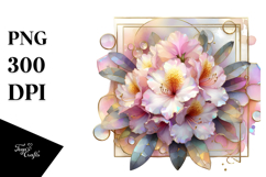 Abstract Shiny Rhododendron PNG Product Image 1