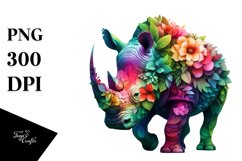 Vibrant 3D Rhino PNG Product Image 1