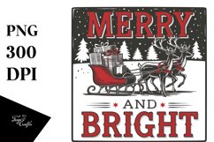 Retro Merry and Bright Christmas Png Product Image 5