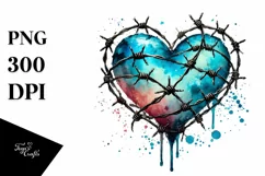 Heart with Barbwire, Transparent PNG Product Image 1