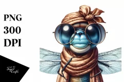 Detailed Dragonfly Silk Scarf | Sublimation Clipart Product Image 3