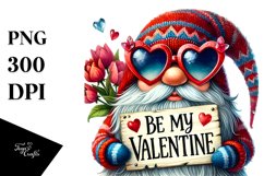 Colorful Valentines Gnome PNG Product Image 1