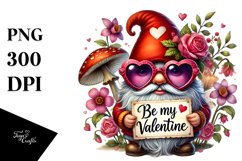 Valentines Gnome with Sunglasses PNG Product Image 1