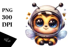 Energetic Bee with Singer Look, High-Res PNG Product Image 1