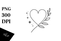 Simple Lineart Heart PNG Product Image 1