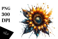 Sunflower Watercolor Splash Product Image 3