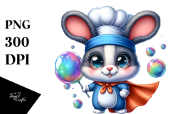 colorful Baby Rabbit in Superhero Cape PNG Product Image 1