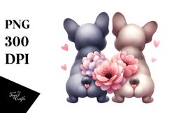 French Bulldog Heart View from Behind PNG Product Image 1