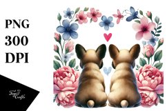 French Bulldog Heart View from Behind PNG Product Image 1