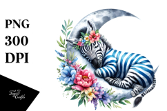 Baby Zebra Summer Cloud PNG Product Image 1