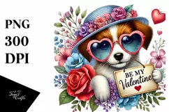 Detailed Colorful Puppy, PNG Product Image 1