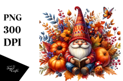 Vibrant Autumn Gnome PNG Product Image 1