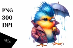 Revolted Baby Bird with Raincoat PNG Product Image 3