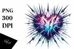 Heart with Spikes, Transparent PNG Product Image 1