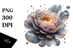 Glossy Ranunculus in Material, PNG Product Image 1