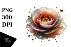 Glossy Ranunculus in Material, PNG Product Image 1