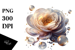 Glossy Ranunculus in Material, PNG Product Image 1