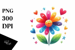 Colorful Flower with Blood PNG Product Image 1