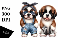 Baby Saint Bernard Fancy es Clipart Product Image 3