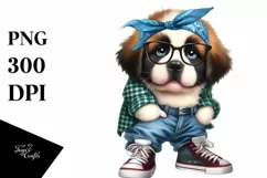 Baby Saint Bernard Fancy es Clipart Product Image 3