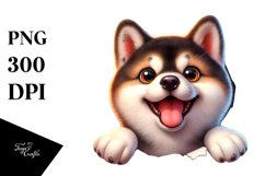 Crazy Looking Akita Sticking Out | Sublimation | Clipart Product Image 3