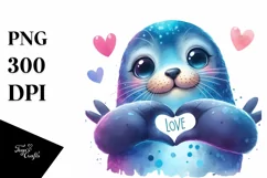 Vibrant Seal Love Sign Clipart Product Image 3