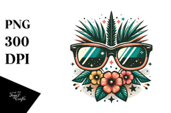 Tropical Beach Sunglasses Clipart Product Image 1