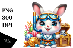 Vibrant Baby Rabbit with Snorkel Set PNG Product Image 1