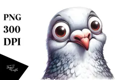 Funny Dove Portrait | Watercolor Clipart Product Image 1