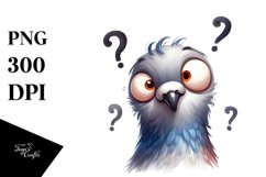 Funny Dove Portrait | Watercolor Clipart Product Image 1