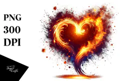 Fiery Heart, Transparent PNG Product Image 1