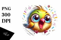 Colorful Small Baby Finch | Clipart Product Image 1