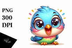 Colorful Small Baby Finch | Clipart Product Image 3