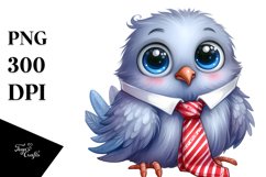 Funny Watercolor Dove Sitting Tie Product Image 3