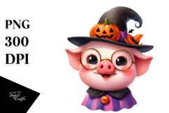 Spooky Baby Pig Halloween PNG Product Image 1