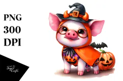 Halloween Pig, Style, Transparent PNG Product Image 1
