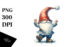 Colorful Retro Dancing Gnome PNG Product Image 1