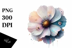 Glossy Cosmos,Watercolor PNG Product Image 3
