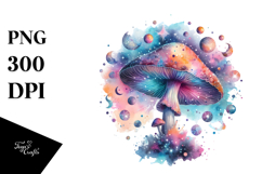 Colorful Magical Mushroom PNG Product Image 1
