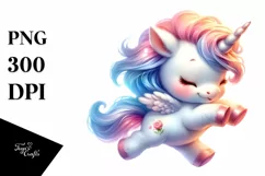 Cute Baby Unicorn Dancing | Sublimation | Clipart Product Image 1