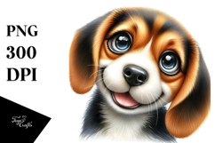 Cute Beagle with Big Eyes, PNG Product Image 1