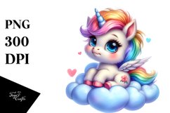 Cute Baby Unicorn Posing as Johny Bravo | Sublimation | Product Image 3