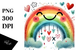 Simple Smiling Rainbow, Transparent PNG Product Image 1