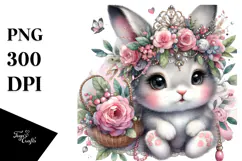 Adorable Baby Bunny PNG Product Image 1
